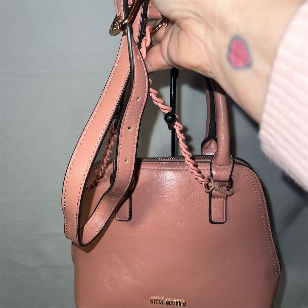 Steve Madden Sienna - Peony Pink Crossbody Satchel Bag with Coin Purse - Picture 6 of 13